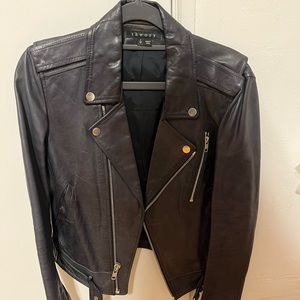 Theory leather moto jacket